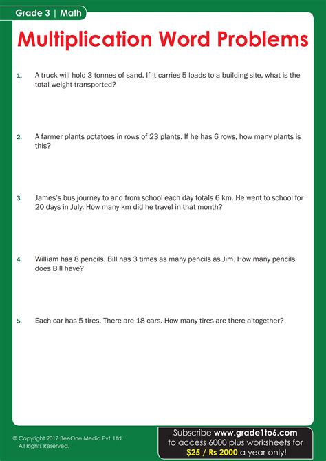 worksheet math grade 3 multiplication|multiplication word problems grade 3.